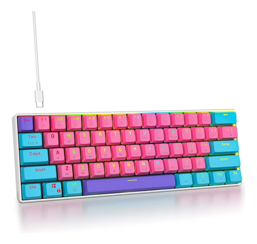 Fogruaden 60% Mechanical Keyboard, 61 Keys Gaming Keyboar...