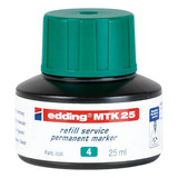 Tinta Recarga Marcador Permanente Edding Mtk 25 Capilaridad Color Verde