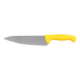 Cuchillo Chef 12 PuLG Cocinero Acero Inox Pro Mango Amarillo