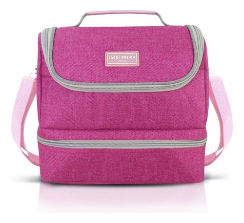 Lancheiras Jacki Design Bolsa Térmica Sacola Lancheira Fitness Marmita Viagem Nécessaire Academia Camping Passeios Praia Trabalho Cor Pink - 14cm X 20cm