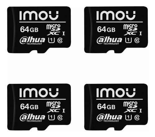 Pack X4 Tarjetas De Memoria Imou Microsd Sdhc S1 C10 64gb
