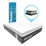 Colchón Individual Emozione | Memory Foam | Premium+ 7 Capas Color Blanco