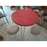 Comedor Metálico Cuatro Puestos Divino,tipo Vintage,vendo.