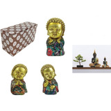 3 Mini Budas Dorados Tailandes Color Dorado