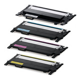 Kit 4 Toner Compatível 406 C410w Sl C460w, Clp-365 -cymk