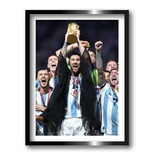 Decorativo Lionel Messi Fotografia Con Copa Mundial Qatar 22