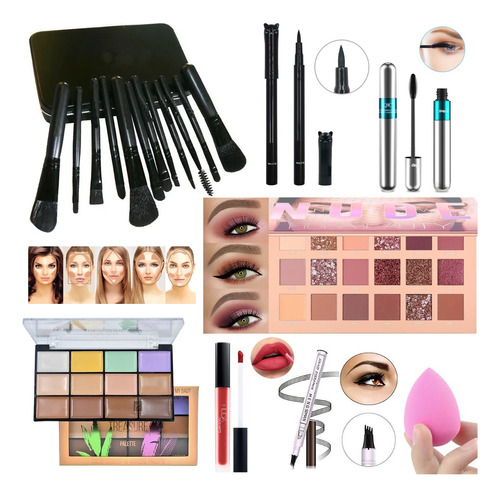 Set De Maquillajes Paleta Nude Ideal Regalo Mujer Sombras 4d