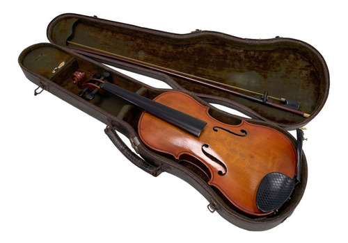 Violino Antigo Estojo Original Com Arco