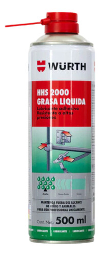 Grasa Liquida Transparente Wurth Hhs 2000 500ml