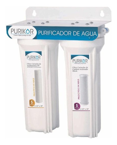 Filtro Purificador Agua De 2 Etapas Purikor Domestico Pkf-2