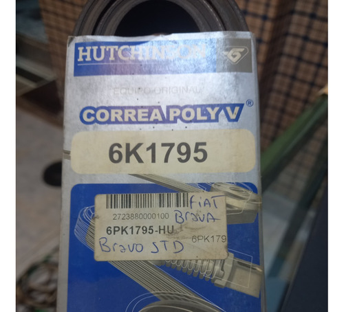 Correa Hutchinson Alternador Fiat Brava/bravo Td Foto 2