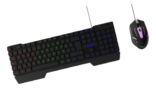 Naceb Kit Teclado + Mouse Gamer Iluminado Led Alambrico Usb 