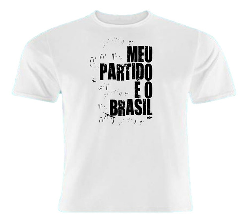 Camiseta Plus Size Bolsonaro Camisa Meu Partido É O Brasil