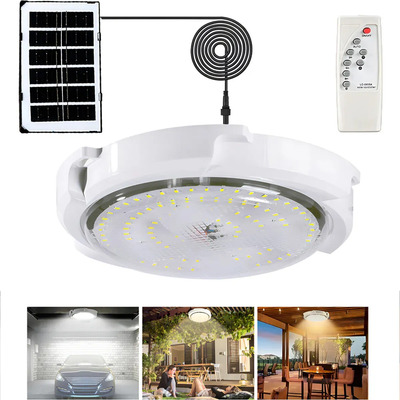 Lamparas Solares De Jardin Luz De Techo Interior Y Exterior 300 W, 3 Colores De Luz Blanco