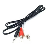 Cable 2 Rca A 1 Miniplug Jack Estereo Audio 1,5 Metros