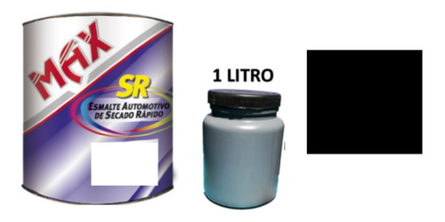 Pintura Automotriz Secado Rápido Negro 2 Litros Kit