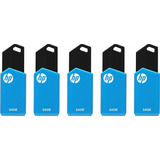 5 Pendrives De 64 Gb Hp V150w Usb 2.0