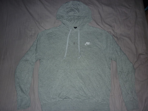 E Buzo Hoodie Nike Algodon Talle S Gris Art 73397