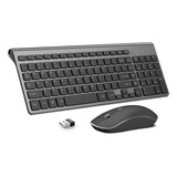 Teclado Y Mouse Inalámbricos 2.4g Ergonómico Y Delgado