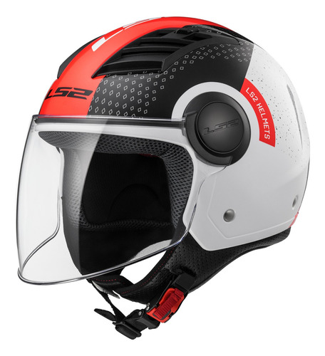 Casco Ls2 562 Airflow Condor Negro+blanco+rojo Motocity Cuot