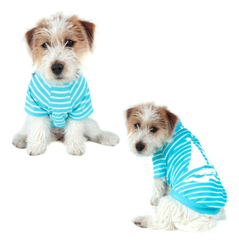 Roupa Agasalho Malha Nautical Pet Cachorro Fashion - Pequeno