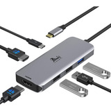 Adaptador Usb C Hub Dual Hdmi, Usb C A Duales Monitores Con.