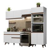 Madesa Gabinete Cocina Integral 260cm Reims Branco 09