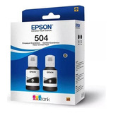 Botella Pack X 2 Tinta Epson T504 Negra Original L4150 L6191