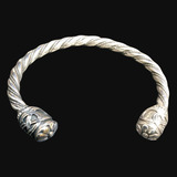 Brazalete Vikingo Nudo Celta En Plata Pesa 43 Gr Art 1293