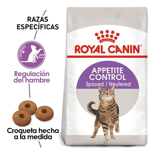 Alimento Royal Canin Feline Health Nutrition Appetite Control Spayed/neutered Para Gato Adulto Sabor Mix En Bolsa De 2.7kg