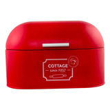 Caja De Almacenamiento De Pan De Hierro Rojo 340x195x180mm