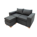 Sillon Sofa De 2 Cuerpos 1.80 Mts C/ Camastro Puff 