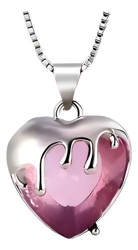 Dije Amor Corazón Cuarzo Rosa Plata 925 Ak Jewelry 