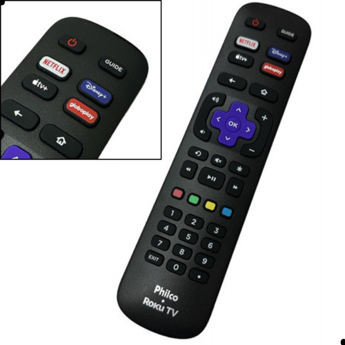 Controle Remoto Televisão Philco Roku Tv Ptv58g70 Original