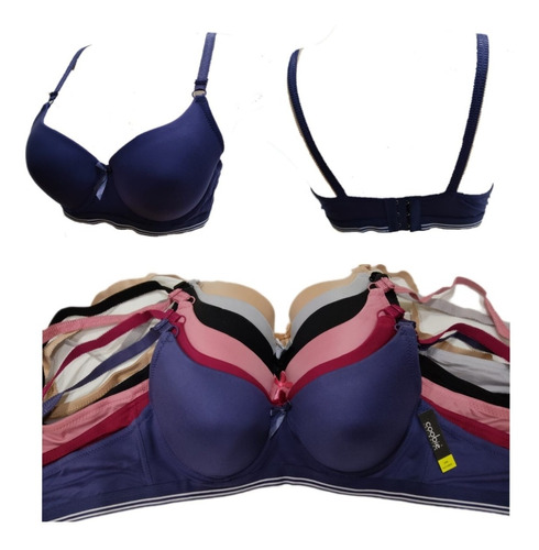 Pack De 5 Brasier Dama Con Encanje Push Up Moderno Comodo