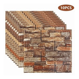 Tapiz De Papel Espumado Pegatina 3d Patron Brick, 35 X 30 Cm