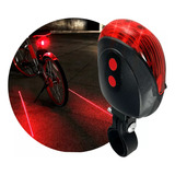 Linterna Led Y Laser Bicicleta Inalambrica Trasera Bateria