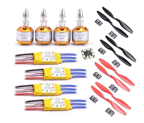 4 Kits Motor Brushless 1000k Esc30a Helice1045 +distribuidor