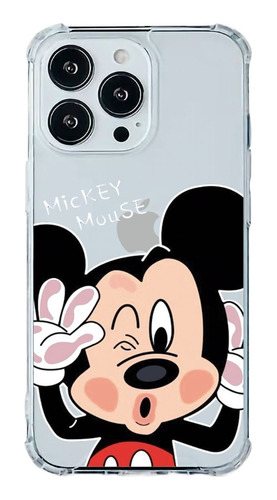 Case Funda Protector De Mickey Mouse Transparente Para Zte