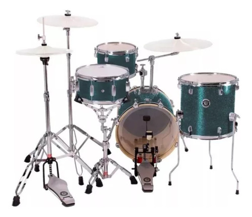 Bateria Nagano Beat Acústica Ocean Sparkle Bumbo 16 Ocs