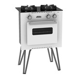 Fogão  De Chão Venax  Mini Cook A Gás 2 Queimadores  Branco Porta Com Visor 22l