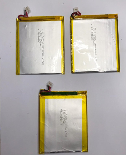 3 Baterias Para Tablet Dl Tx384pre 5 Fios Conector Original