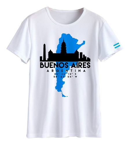Buenos Aires Logo Turismo Remera Spun Adulto/niño Unisex