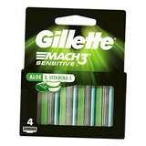 Gillette Mach3 Sensitive Cartucho De Repuesto Para