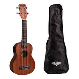 Ukulele Malibu Eletrico Soprano 21se Fosco Natural Com Bag