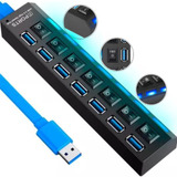 Régua Hub Usb 3.0 Diversas Entradas 7 Portas Usb Mouse Hd Ex