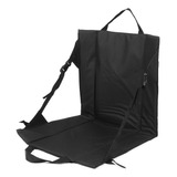 Silla De Playa Plegable Negra Con Cojín Portátil Ligero