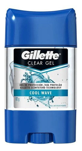 Pack Antitranspirante Gillette Cool Wave Clear Gel 82g 12u