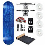 Moose Skateboard Completo Stained Azul 8.5  Plata/color Blan