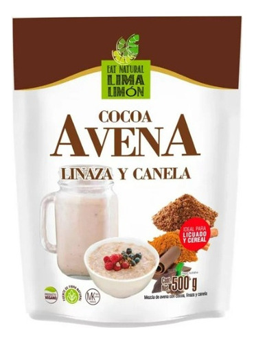 Mezcla De Avena Eat Natural Lima Con Cocoa, Linaza Y Canela